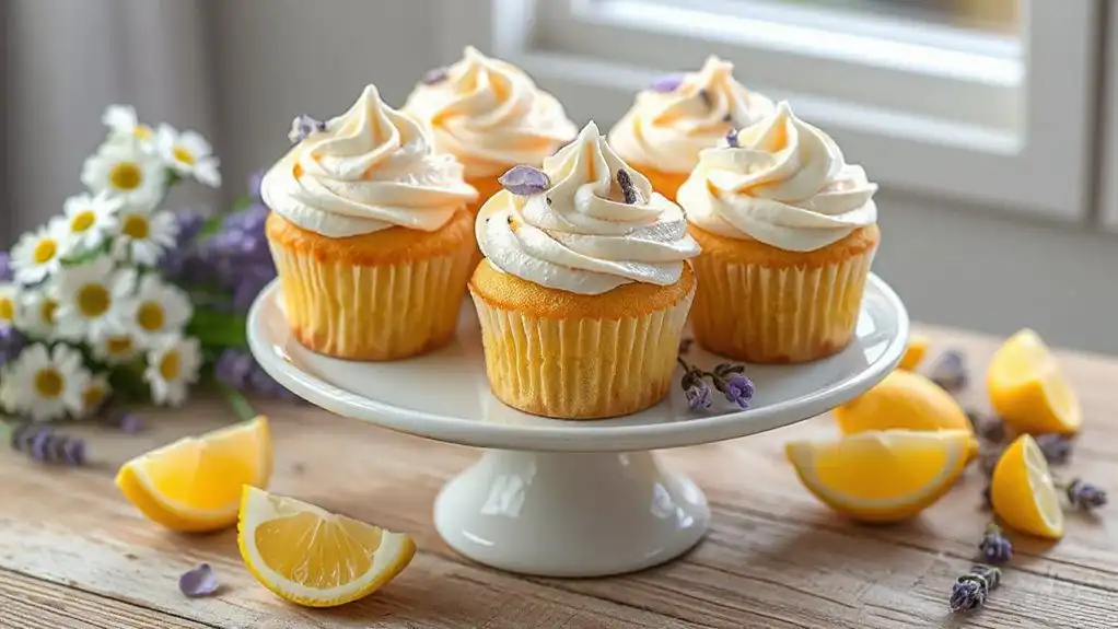 lemon lavender buttercream cupcakes
