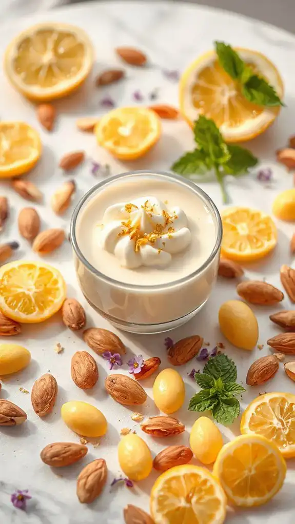 lemon marzipan mousse delight