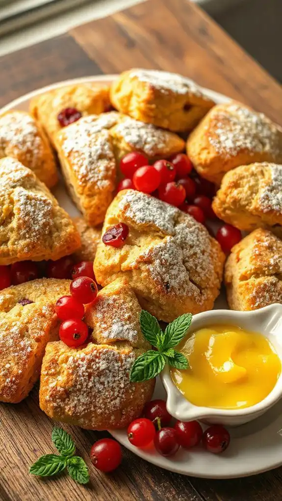 lemon red currant scones lemon red currant scones