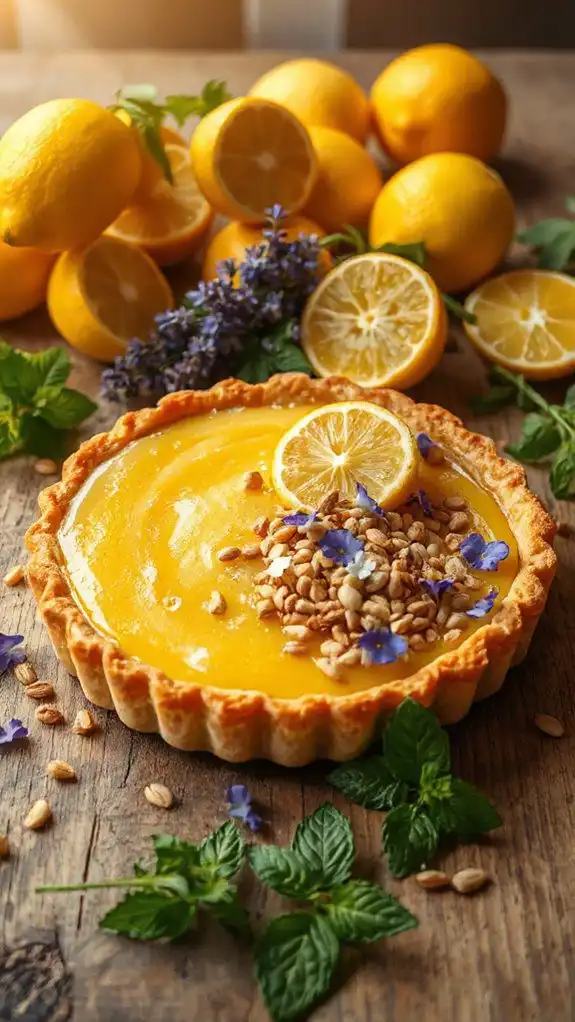lemon tart with wheat berries lemon tart with wheat berries