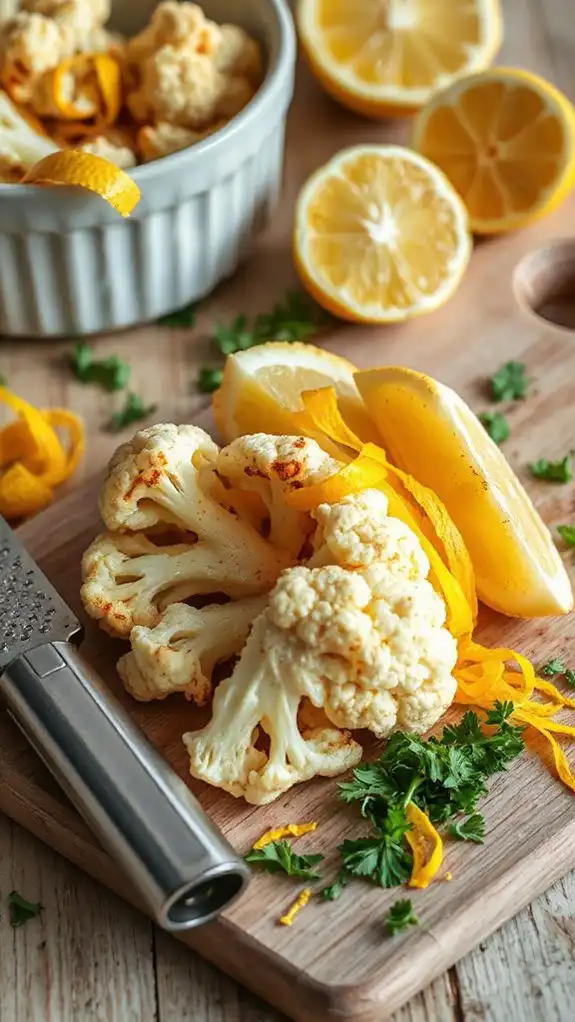 lemon zest finishing touch