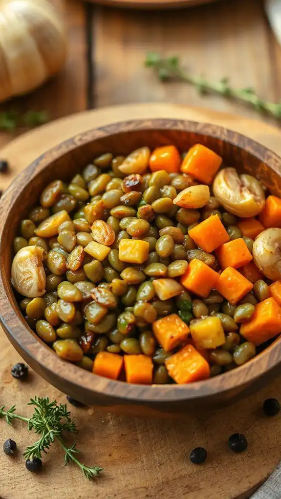 lentils combined with vegetables
