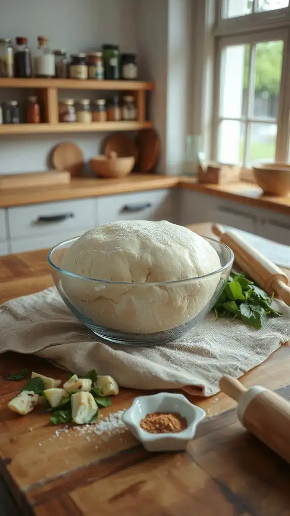 let dough rise briefly