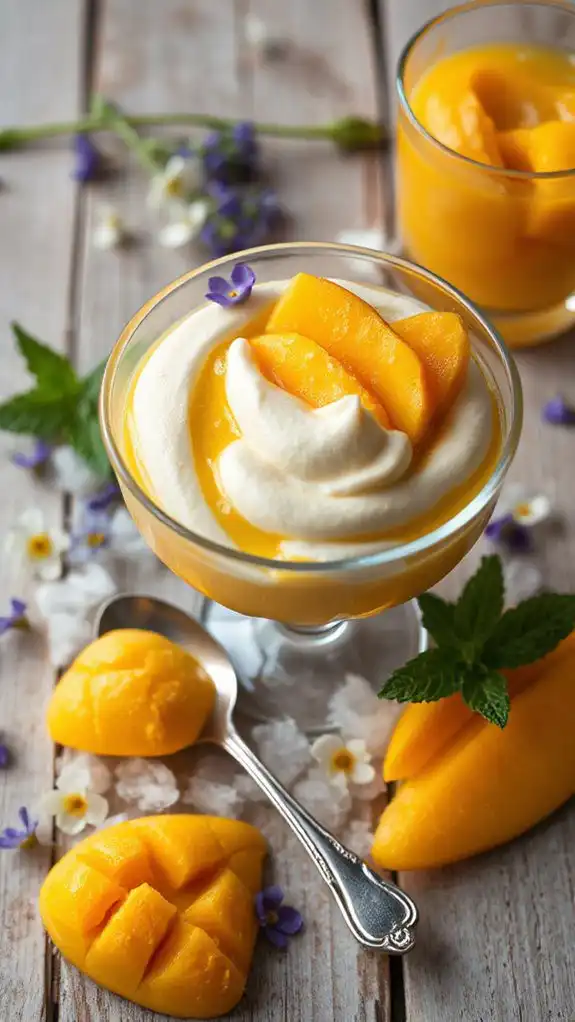 light and airy mango dessert