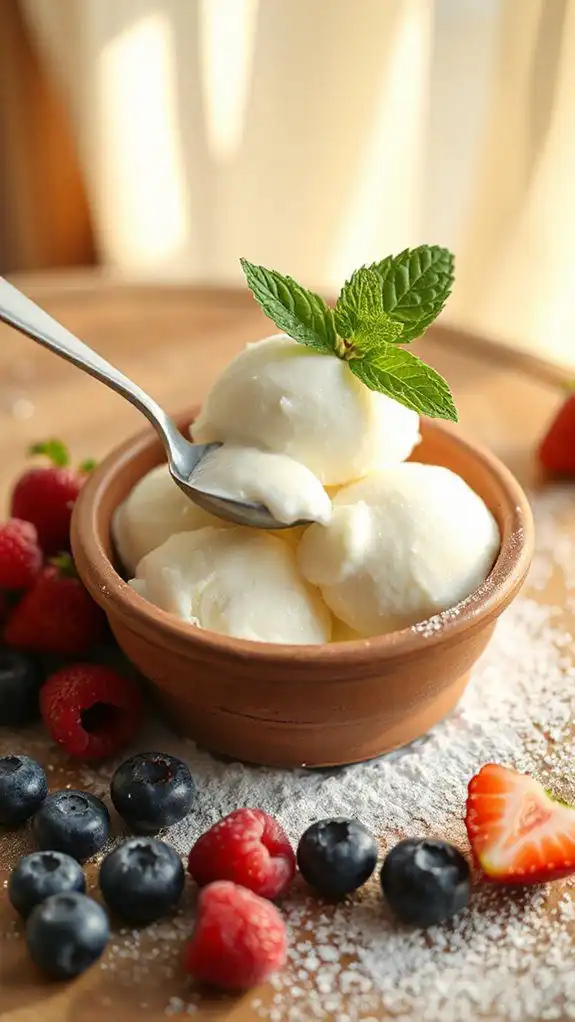 light and creamy dessert