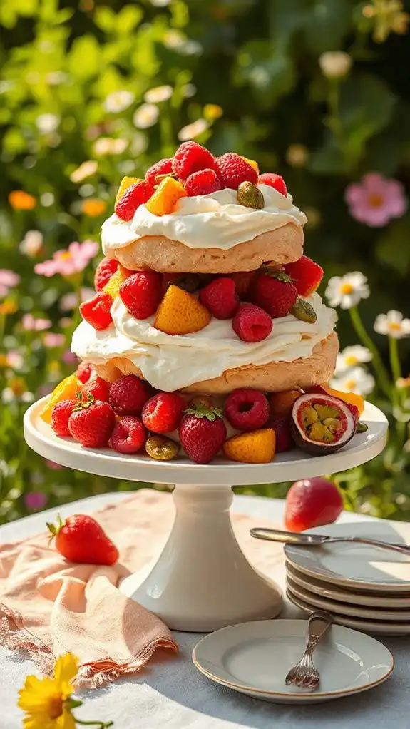 light meringue fruit dessert light meringue fruit dessert