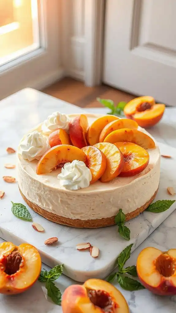 light summer peach dessert light summer peach dessert