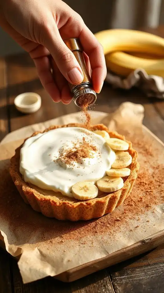 lightly sprinkle aromatic cinnamon