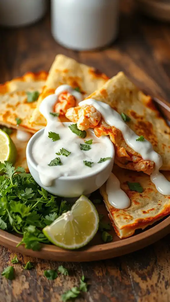 lime crema drizzle topping