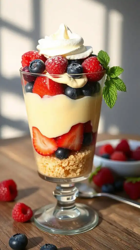 luscious berry yogurt layers