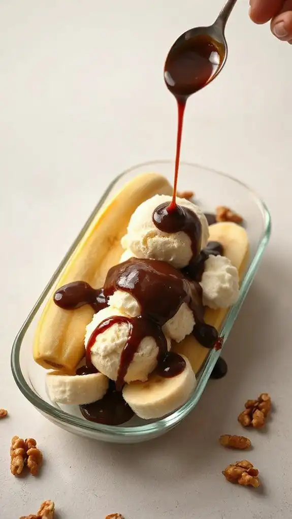 luscious chocolate syrup drizzle