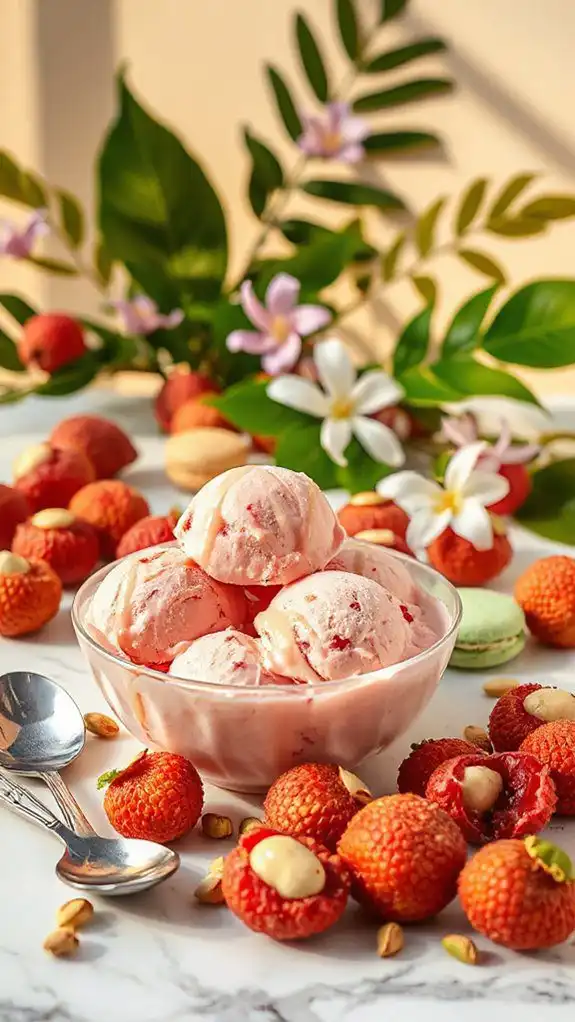 luscious lychee ice cream delight