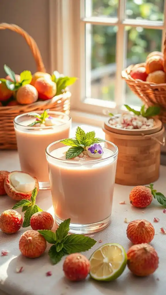 luscious lychee panna cotta