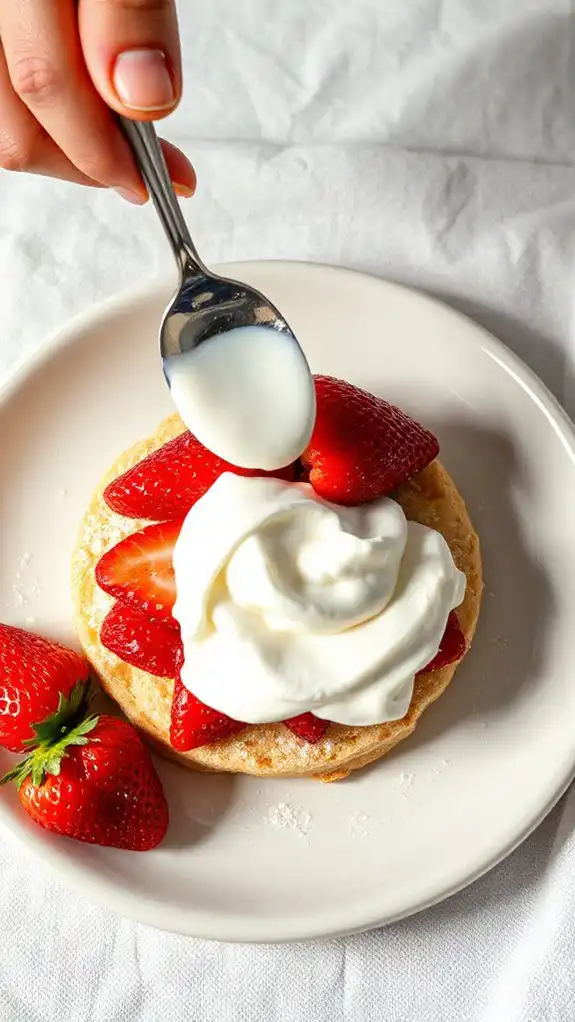 luxurious airy whipped cream