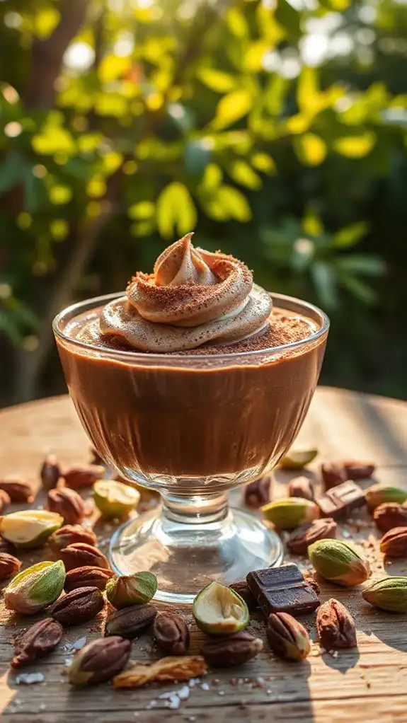 luxurious cardamom chocolate mousse