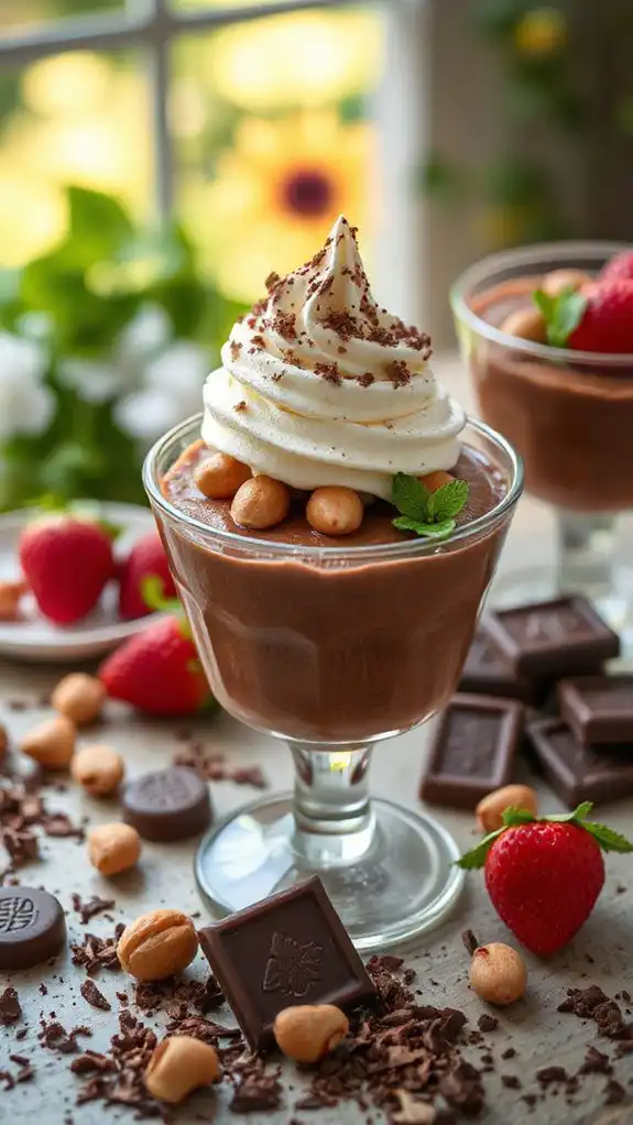 luxurious chocolate hazelnut mousse