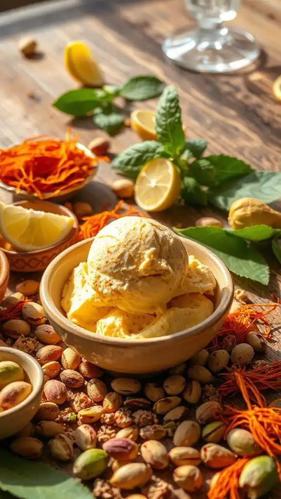 luxurious saffron pistachio dessert luxurious saffron pistachio dessert