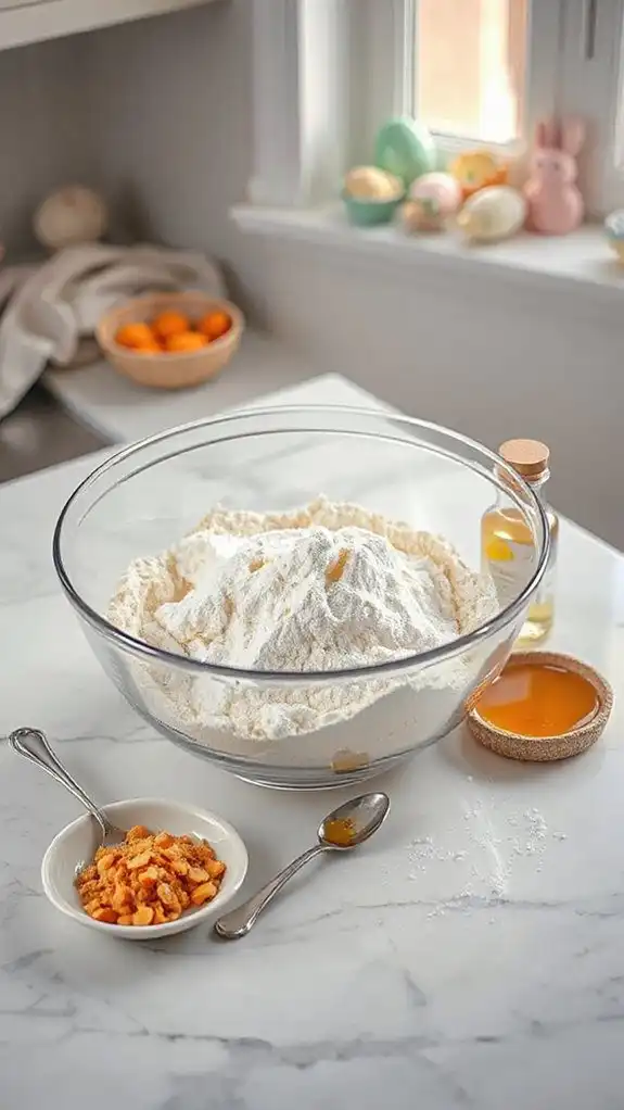 make marzipan dough mixture