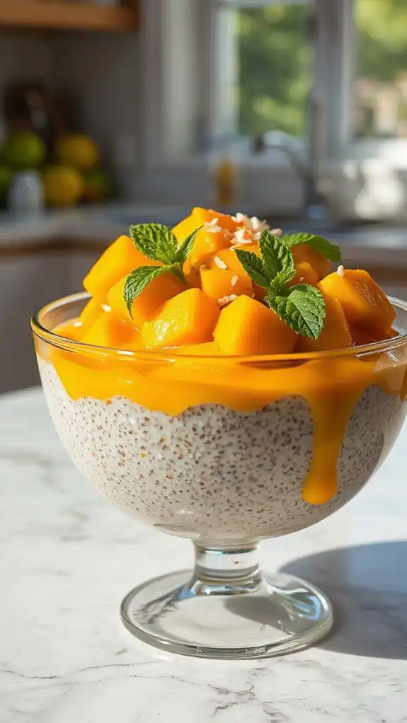 mango chia pudding dessert