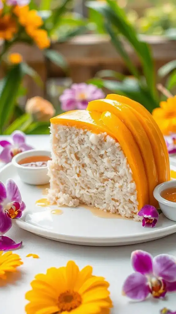 mango coconut rice cake