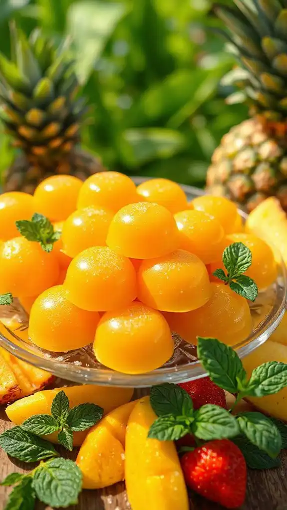 mango flavored tropical dessert jelly
