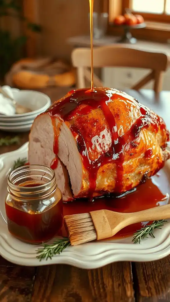 maple bourbon glaze application