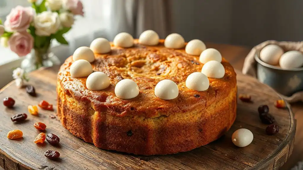 marzipan decorated easter cake