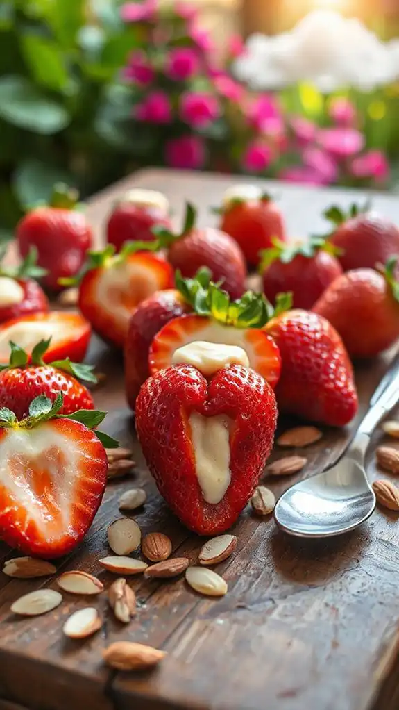 marzipan filled strawberry delight