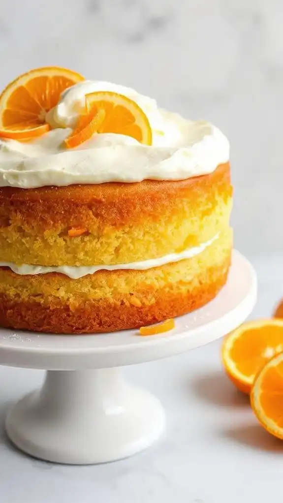 mascarpone frosted orange cake