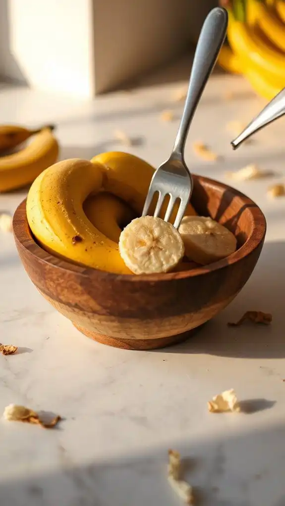 mash ripe bananas smoothly