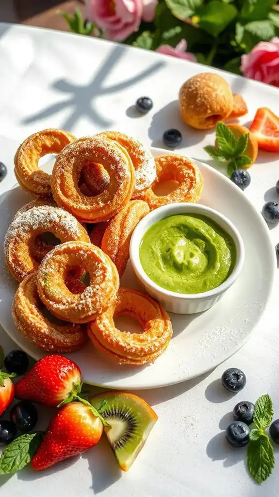 matcha churros for dessert