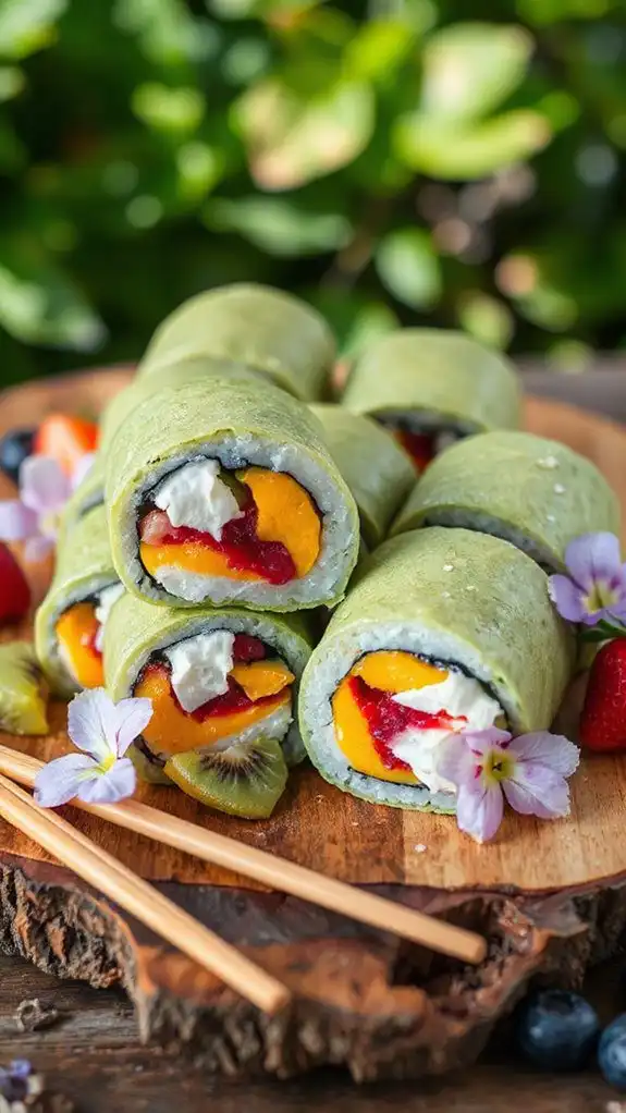 matcha dessert sushi rolls matcha dessert sushi rolls