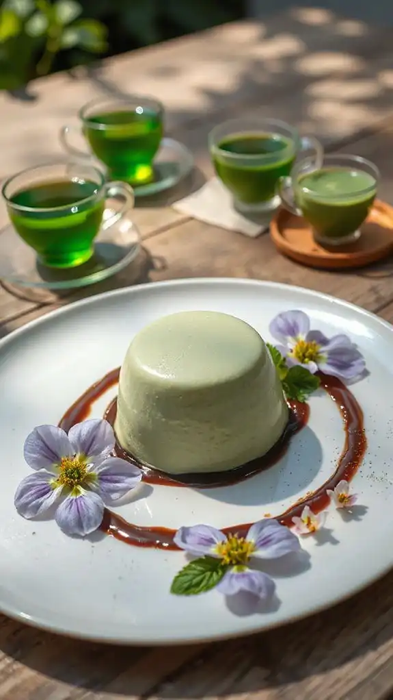 matcha infused creamy dessert