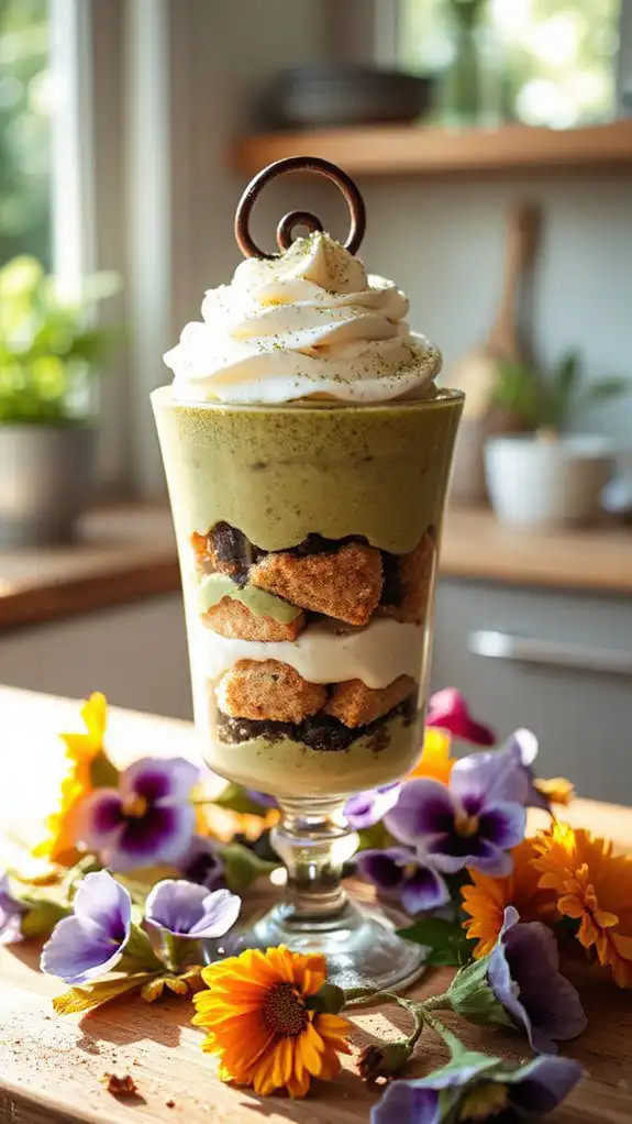 matcha infused elegant dessert