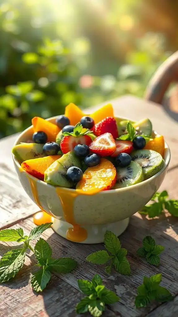 matcha infused fruit salad delight
