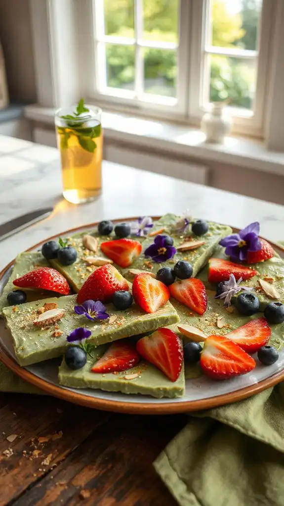 matcha yoghurt bark recipe