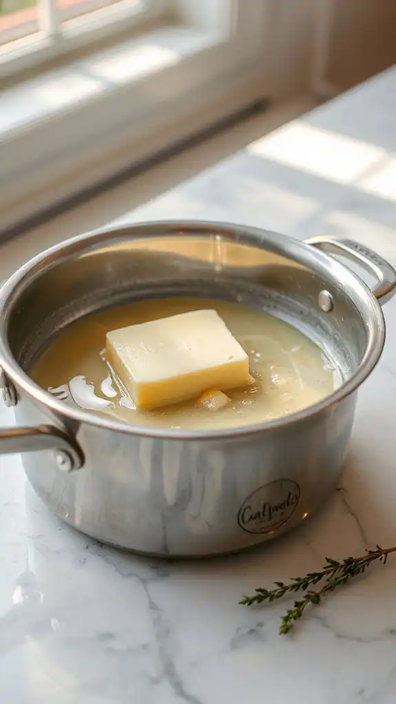 melt butter in saucepan