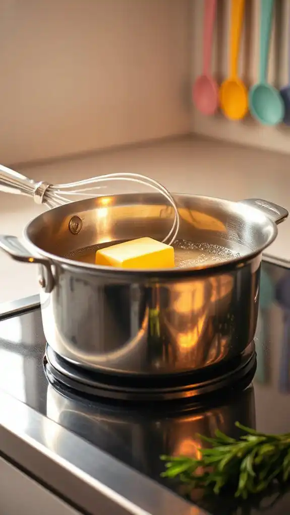 melt butter in saucepan
