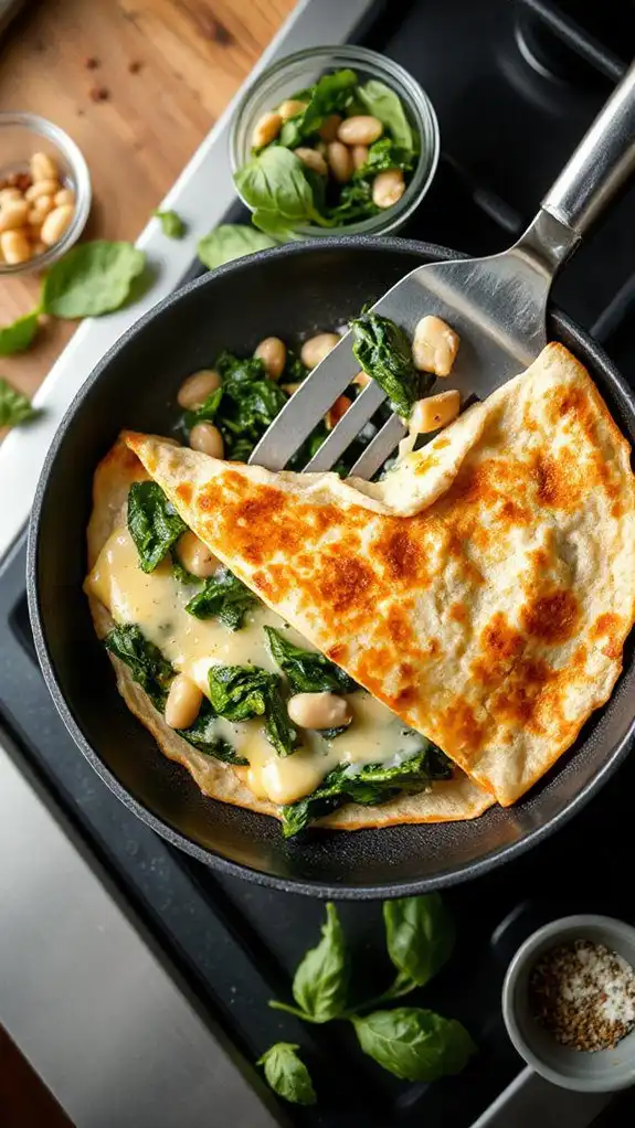 melt cheese and cook