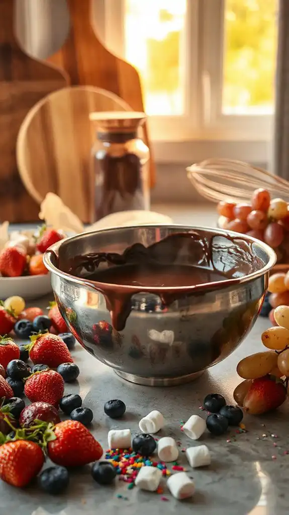 melt chocolate for dipping