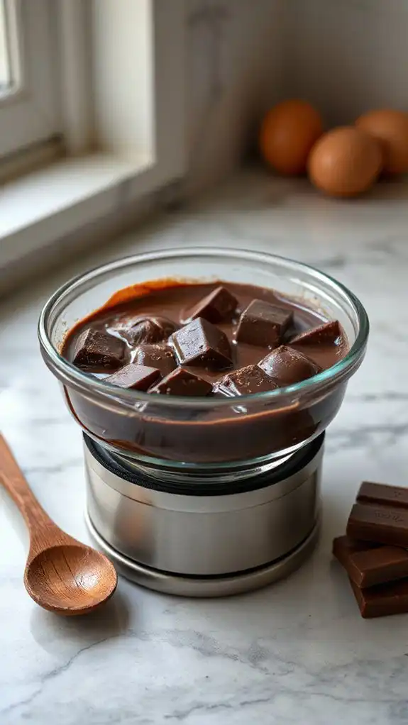 melt in double boiler