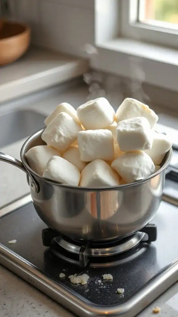 melt marshmallows first safely