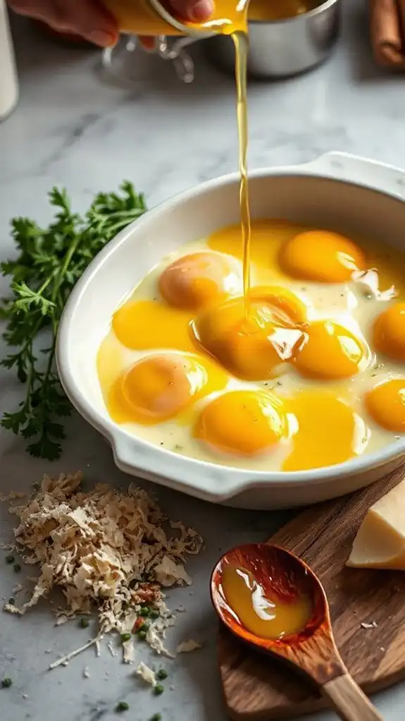 melted butter incorporation step