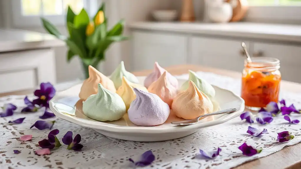 melting pastel meringue kisses