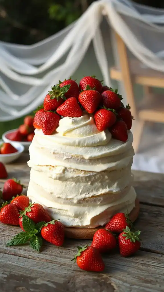 memorial day strawberry cake