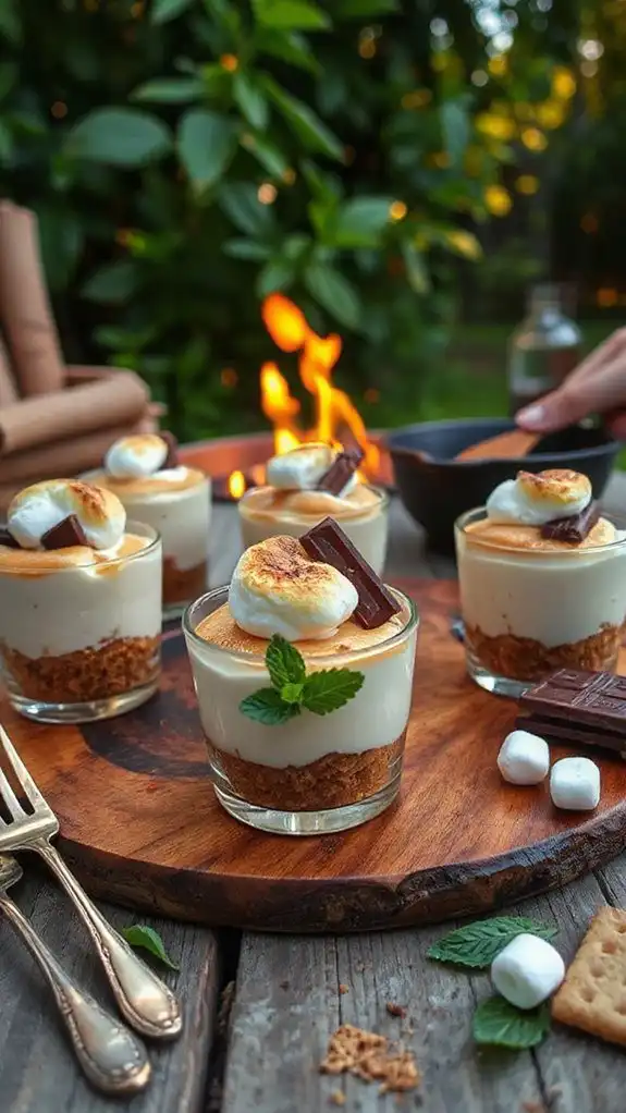 mini cheesecakes s mores flavor