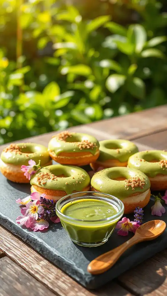 mini matcha cheesecake treats