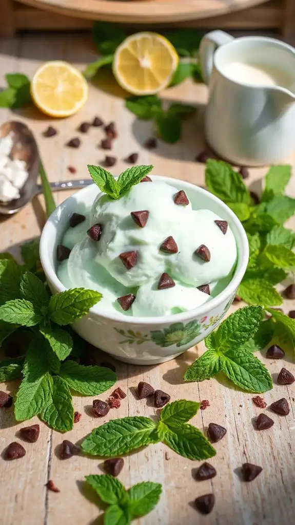 mint chocolate chip nice cream