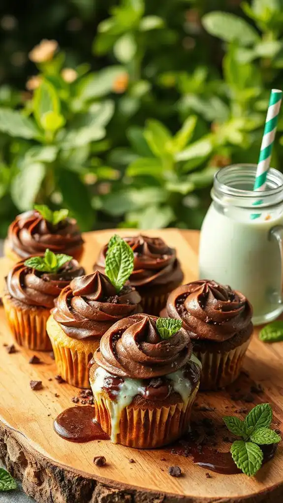 mint chocolate cupcake delight