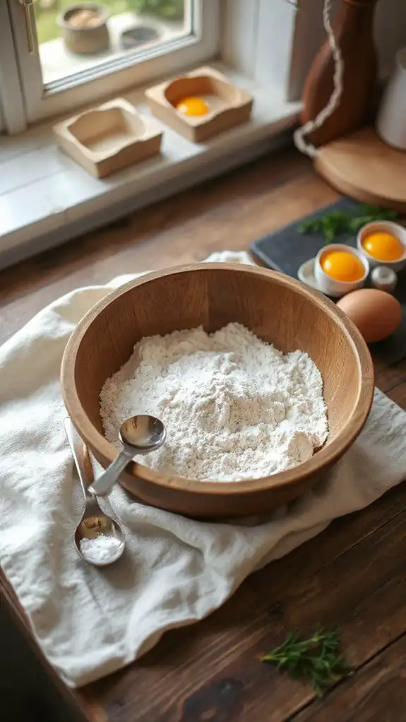 mix dry ingredients thoroughly